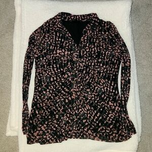 Jane & Delancey Long Sleeve Button Up Top Size Large